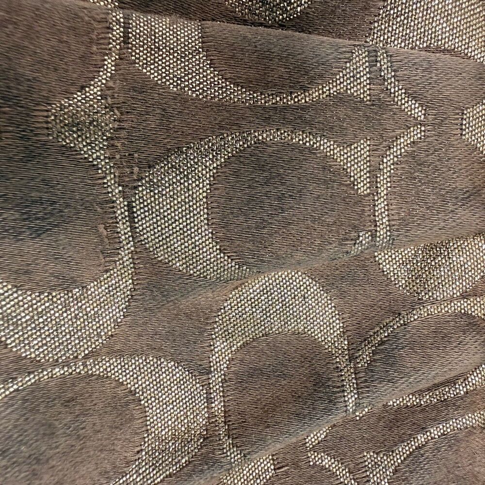 COACH BROWN GOLD FABRIC LEATHER SIGNATURE ZIP  WALLET COIN PURSE VINTAGE Y2K - Picture 4 of 8